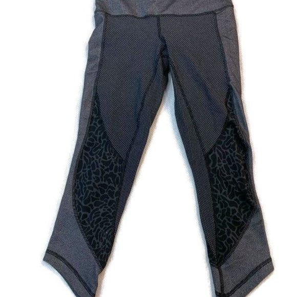 LULULEMON Wunder Under Crop *Sashiko- Luon. Cropped leggings. Size 4 - Picture 1 of 7